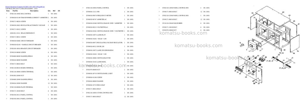 Komatsu eg300-5 s/n 5001-up Parts catalog cover Page 3