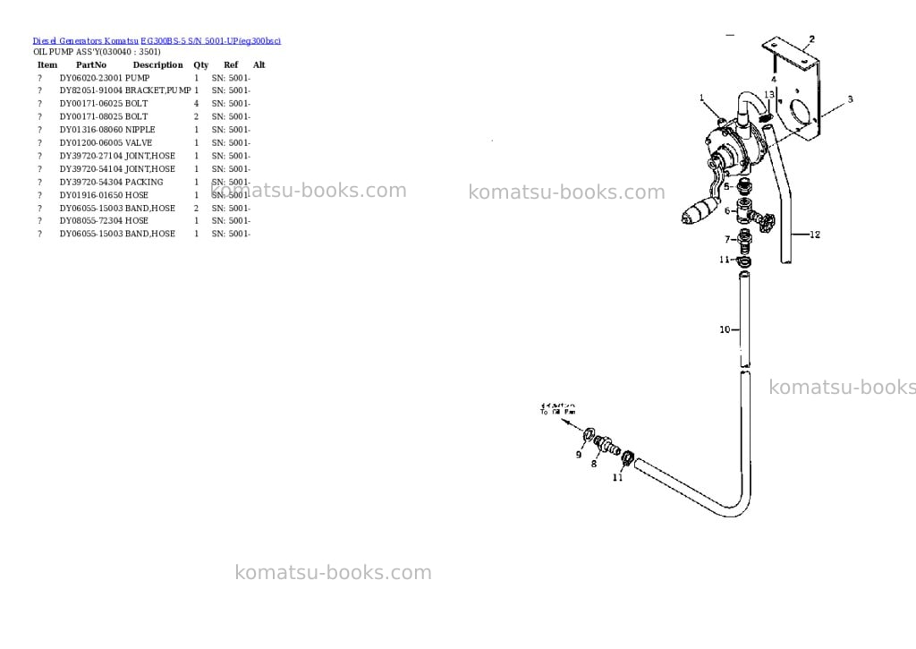 Komatsu eg300bs-5 s/n 5001-up Parts catalog cover Page 3