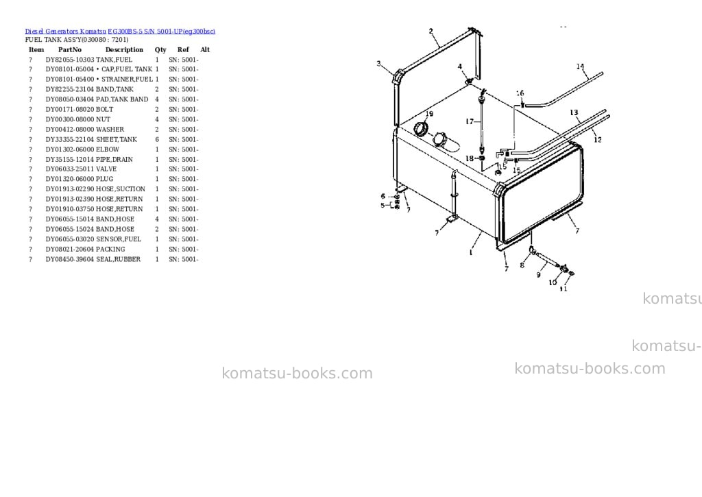 Komatsu eg300bs-5 s/n 5001-up Parts catalog cover Page 7