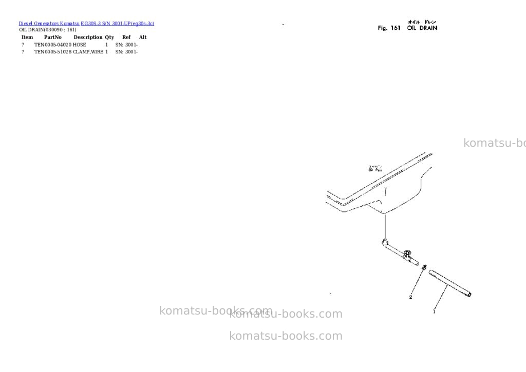 Komatsu eg30s-3 s/n 3001-up Parts catalog cover Page 9 Komatsu eg30s-3 s/n 3001-up Parts catalog cover Page 9
