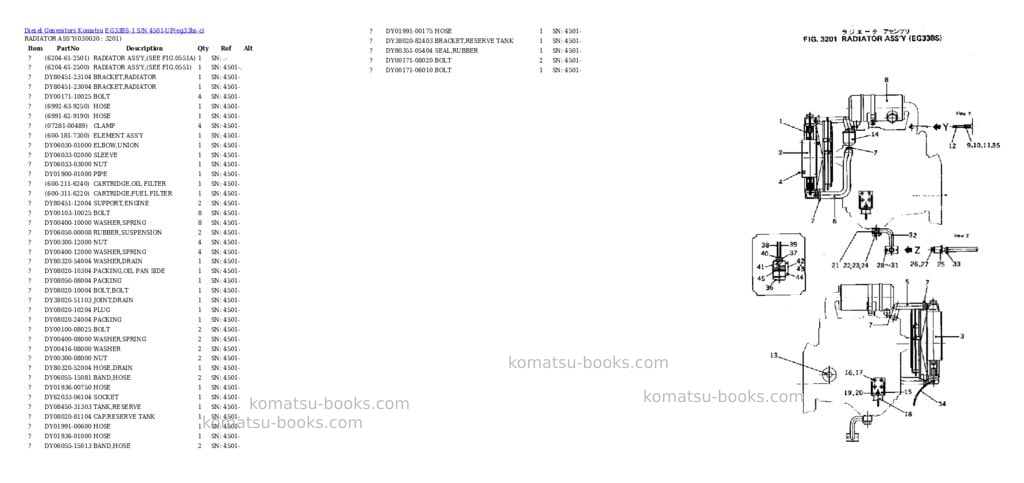 Komatsu EG33BS-1 S/N 4501-UP Parts catalog cover Page 3