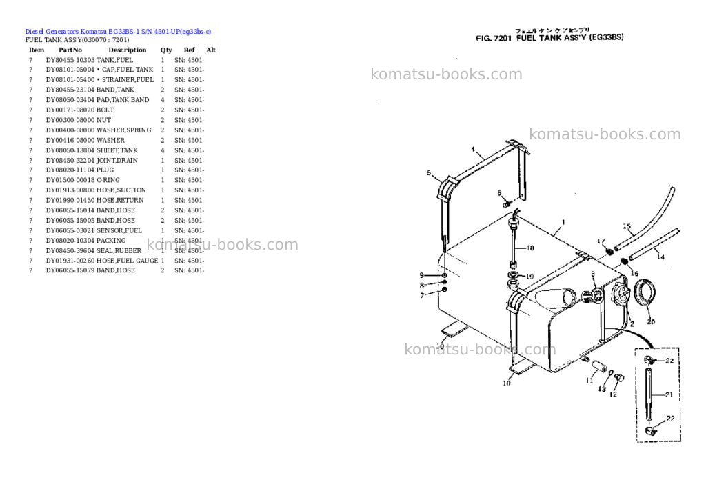 Komatsu EG33BS-1 S/N 4501-UP Parts catalog cover Page 7