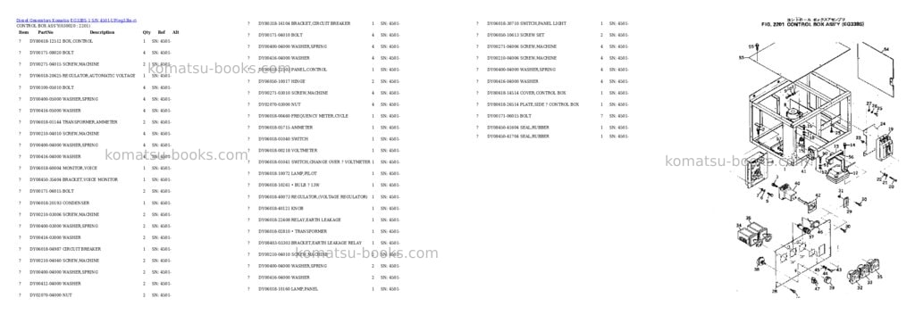 Komatsu eg33bs-1 s/n 4501-up Parts catalog cover Page 2