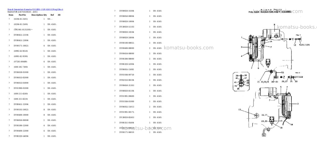 Komatsu eg33bs-1 s/n 4501-up Parts catalog cover Page 3