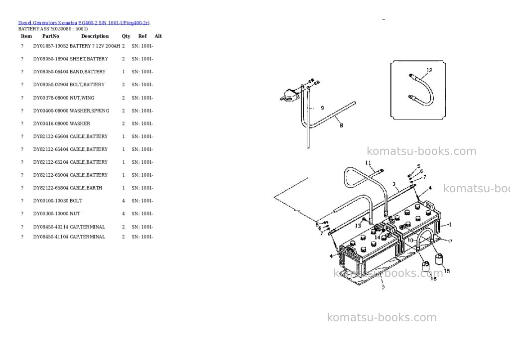 Komatsu eg400-2 s/n 1001-up Parts catalog cover Page 7