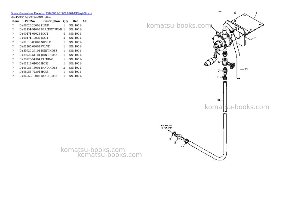 Komatsu EG400BS-2 S/N 1001-UP Parts catalog cover Page 3