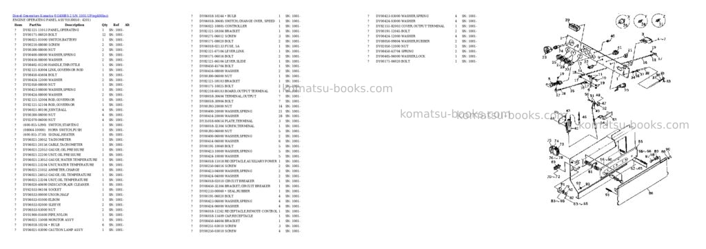 Komatsu EG400BS-2 S/N 1001-UP Parts catalog cover Page 4
