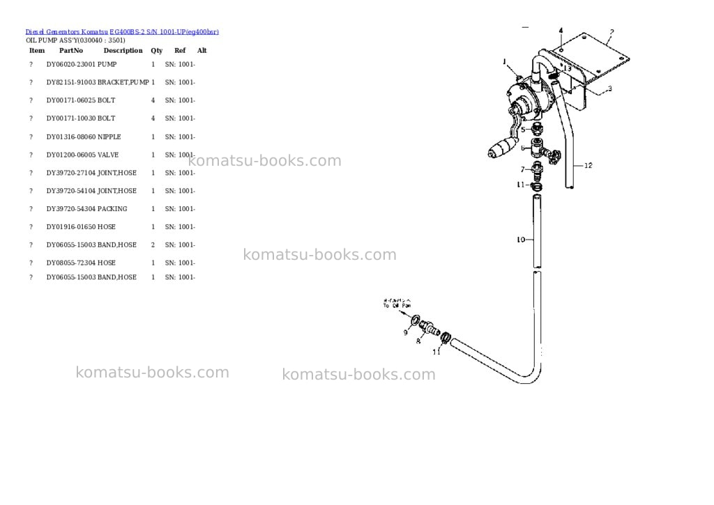 Komatsu eg400bs-2 s/n 1001-up Parts catalog cover Page 4