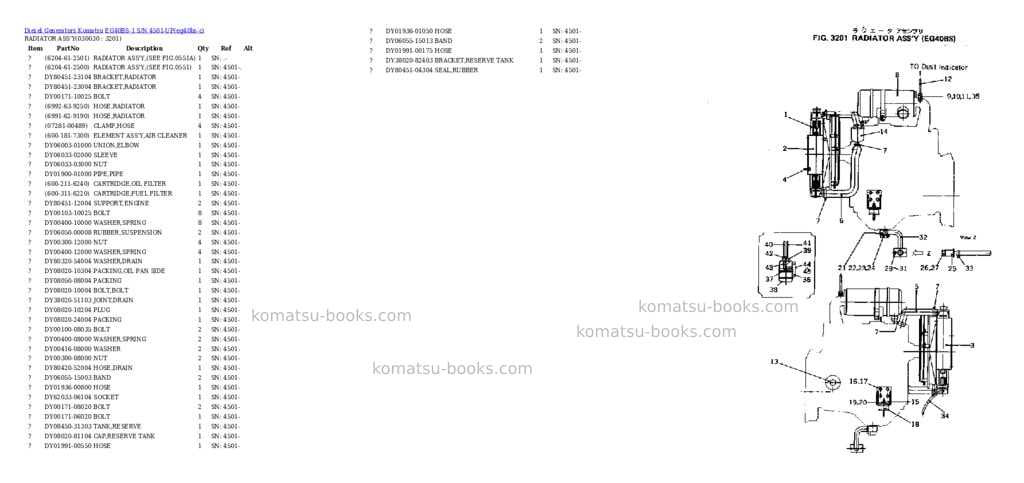 Komatsu EG40BS-1 S/N 4501-UP Parts catalog cover Page 3