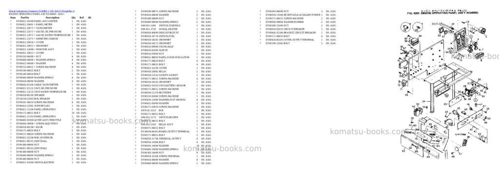 Komatsu EG40BS-1 S/N 4501-UP Parts catalog cover Page 4