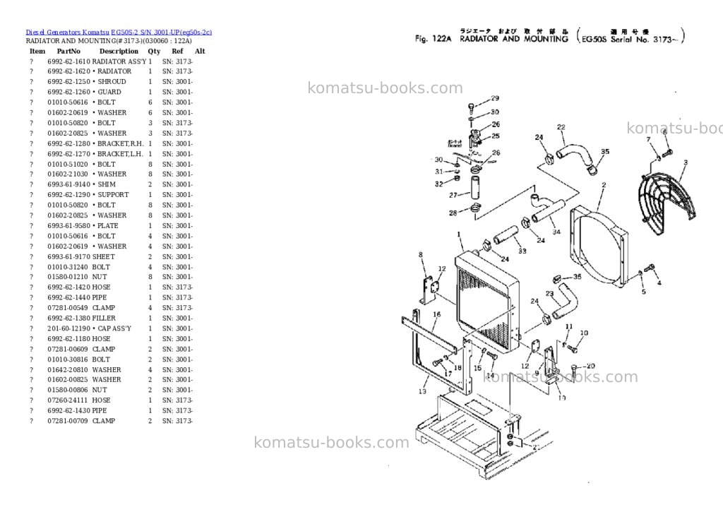 Komatsu eg50s-2 s/n 3001-up Parts catalog cover Page 5 Komatsu eg50s-2 s/n 3001-up Parts catalog cover Page 5