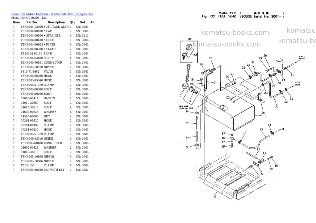 Komatsu eg50s-2 s/n 3001-up Parts catalog cover Page 7 Komatsu eg50s-2 s/n 3001-up Parts catalog cover Page 7