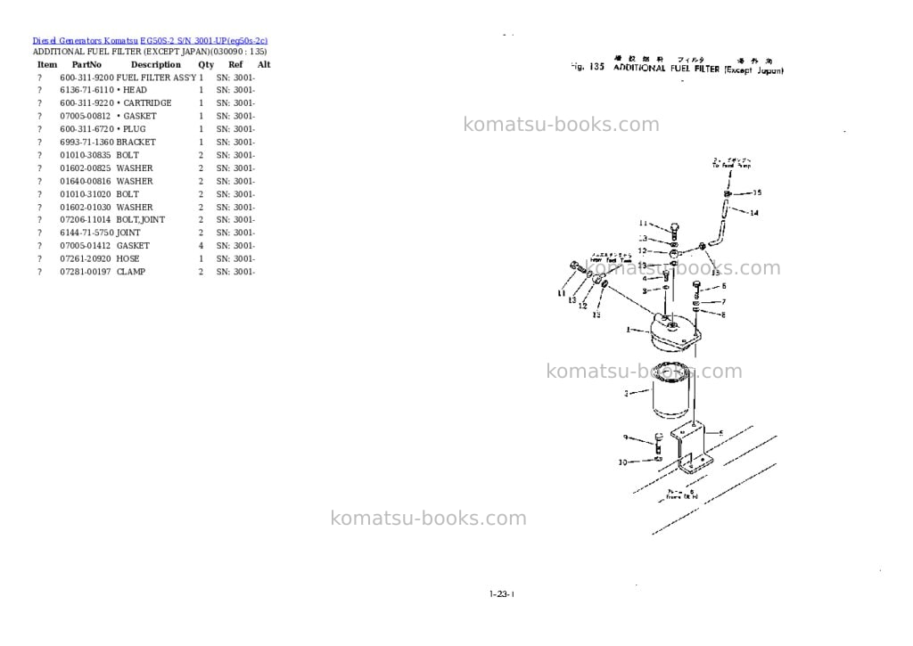 Komatsu eg50s-2 s/n 3001-up Parts catalog cover Page 8 Komatsu eg50s-2 s/n 3001-up Parts catalog cover Page 8