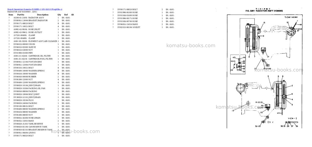 Komatsu EG60BS-1 S/N 4501-UP Parts catalog cover Page 4