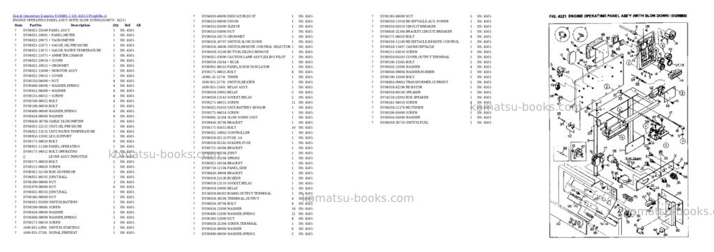 Komatsu EG60BS-1 S/N 4501-UP Parts catalog cover Page 7