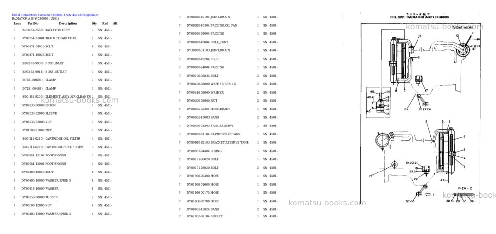 Komatsu eg60bs-1 s/n 4501-up Parts catalog cover Page 3