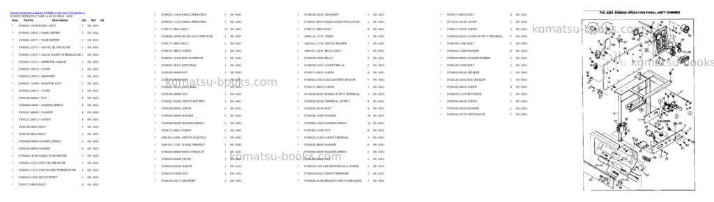 Komatsu eg60bs-1 s/n 4501-up Parts catalog cover Page 4
