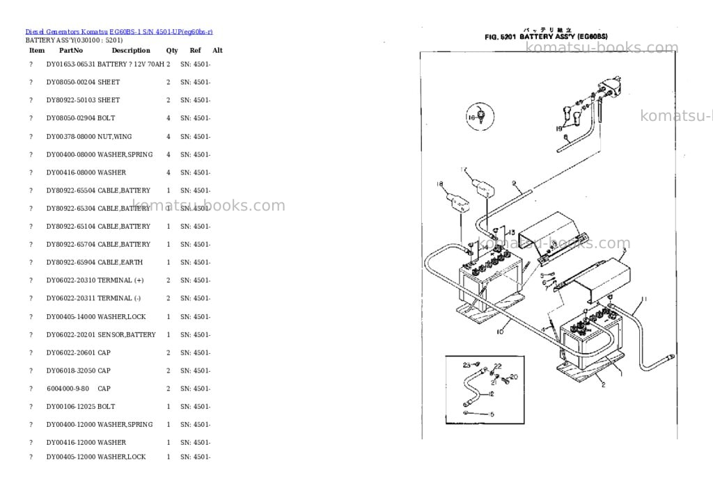 Komatsu eg60bs-1 s/n 4501-up Parts catalog cover Page 9