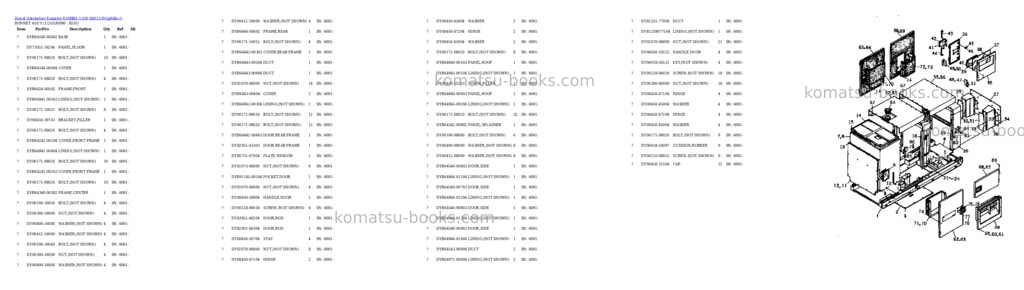 Komatsu eg90bs-1 s/n 6001-up Parts catalog cover Page 8 Komatsu eg90bs-1 s/n 6001-up Parts catalog cover Page 8