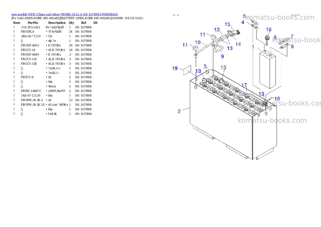 Komatsu fb09h-18-12-a s/n 837898-up Parts catalog cover Page 7