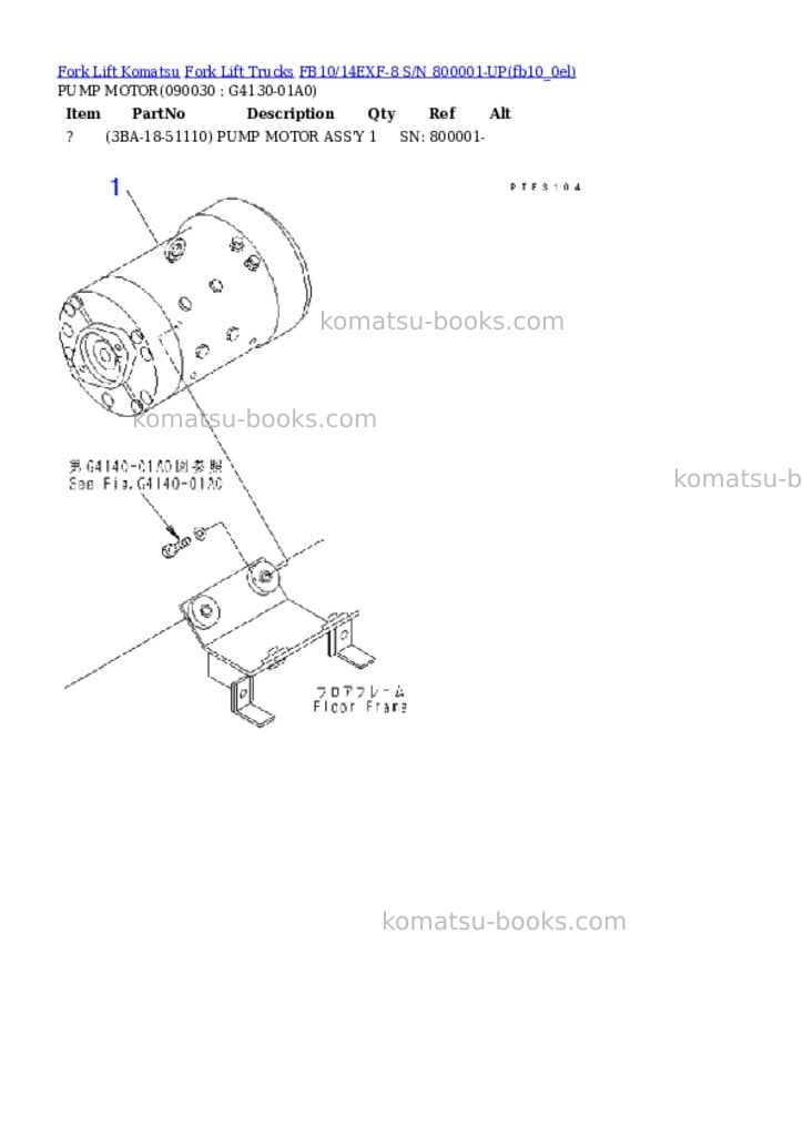 Komatsu fb10/14exf-8 s/n 800001-up Parts catalog cover Page 9 Komatsu fb10/14exf-8 s/n 800001-up Parts catalog cover Page 9