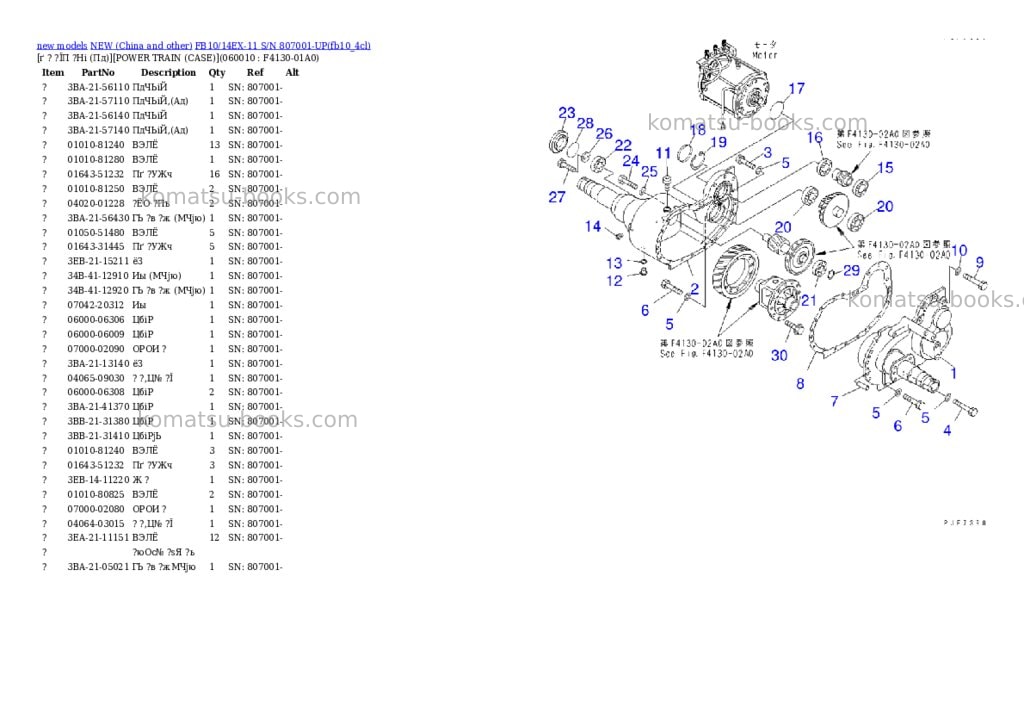 Komatsu fb10/14ex-11 s/n 807001-up Parts catalog cover Page 4 Komatsu fb10/14ex-11 s/n 807001-up Parts catalog cover Page 4