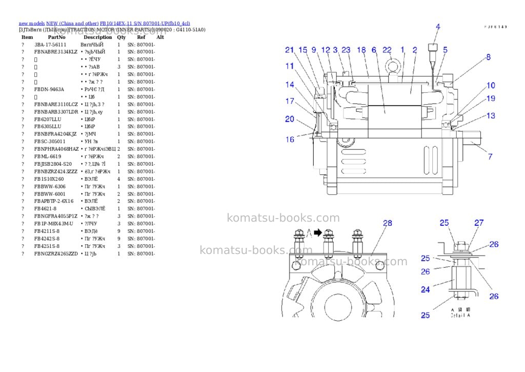 Komatsu fb10/14ex-11 s/n 807001-up Parts catalog cover Page 7 Komatsu fb10/14ex-11 s/n 807001-up Parts catalog cover Page 7