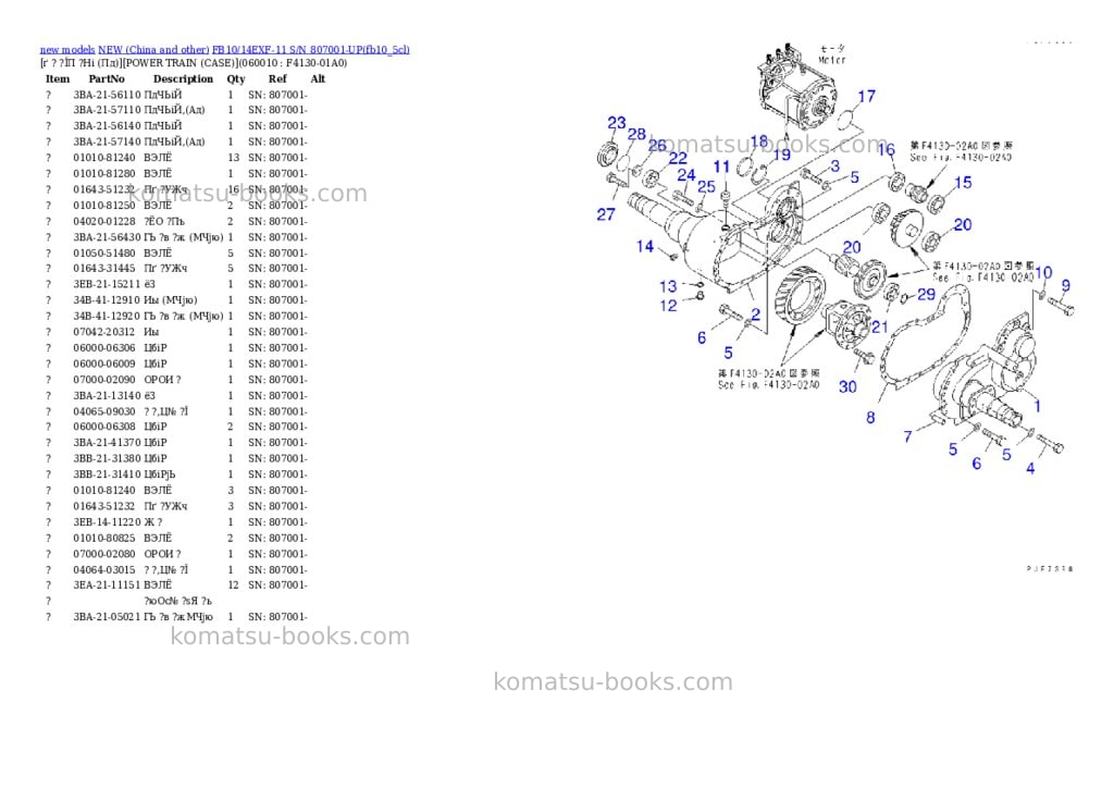 Komatsu fb10/14exf-11 s/n 807001-up Parts catalog cover Page 4