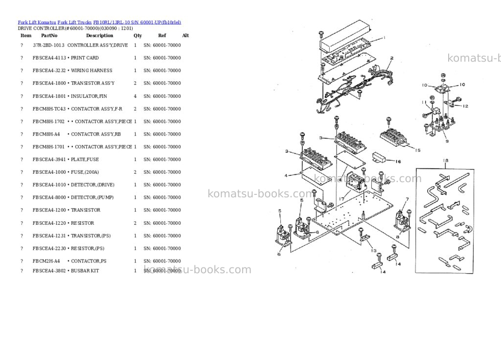 Komatsu fb10rl/13rl-10 s/n 60001-up Parts catalog cover Page 8