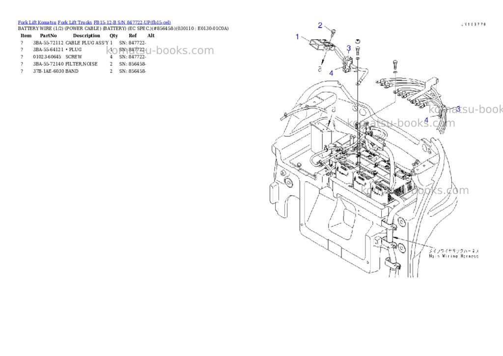 Komatsu FB15-12-B S/N 847722-UP Parts catalog cover Page 10 Komatsu FB15-12-B S/N 847722-UP Parts catalog cover Page 10