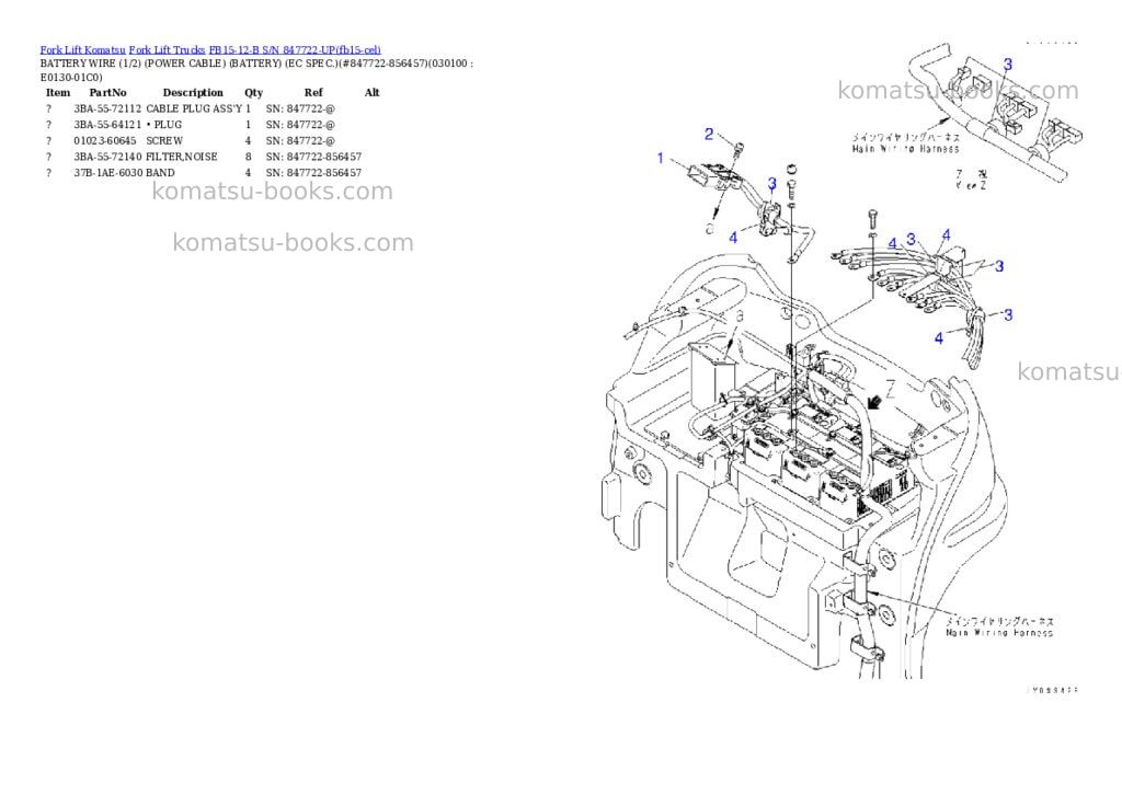Komatsu FB15-12-B S/N 847722-UP Parts catalog cover Page 9 Komatsu FB15-12-B S/N 847722-UP Parts catalog cover Page 9