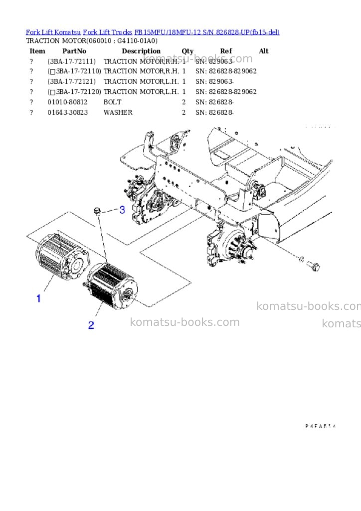 Komatsu FB15MFU/18MFU-12 S/N 826828-UP Parts catalog cover Page 4