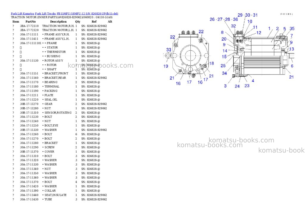 Komatsu FB15MFU/18MFU-12 S/N 826828-UP Parts catalog cover Page 5