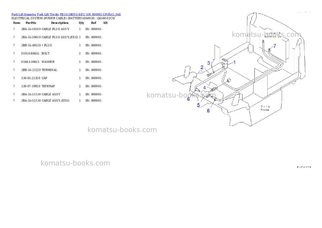 Komatsu fb15/18exg-8-eu s/n 800001-up Parts catalog cover Page 9 Komatsu fb15/18exg-8-eu s/n 800001-up Parts catalog cover Page 9