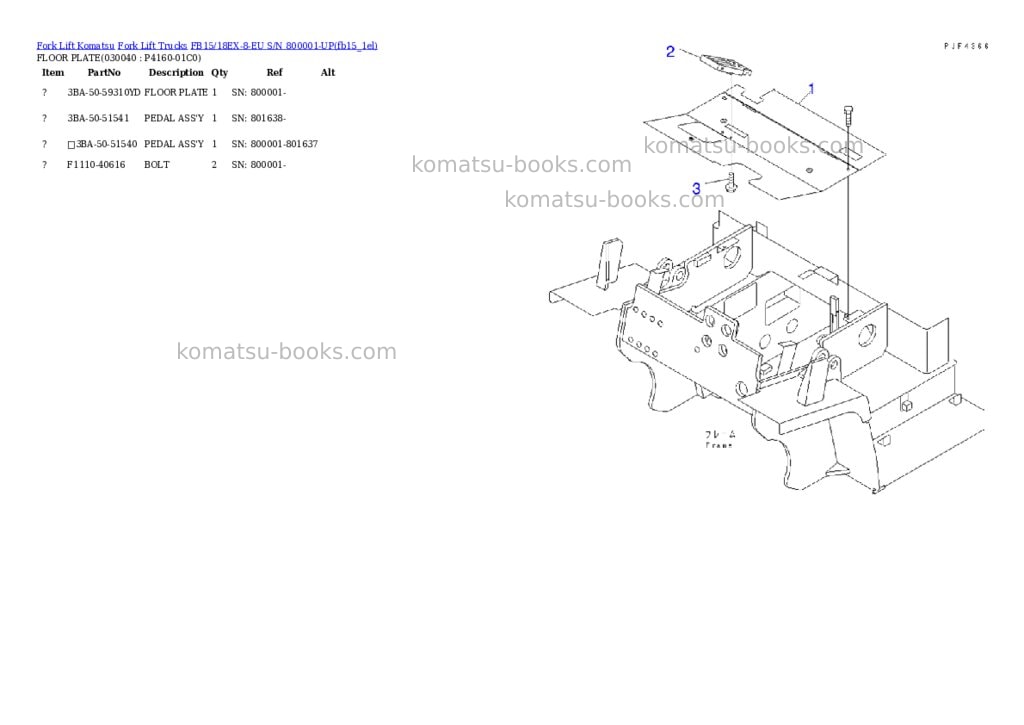 Komatsu fb15/18ex-8-eu s/n 800001-up Parts catalog cover Page 3