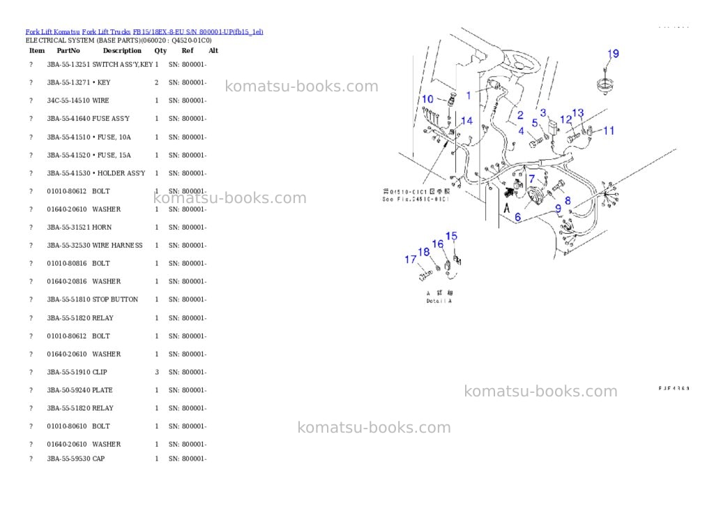 Komatsu fb15/18ex-8-eu s/n 800001-up Parts catalog cover Page 7