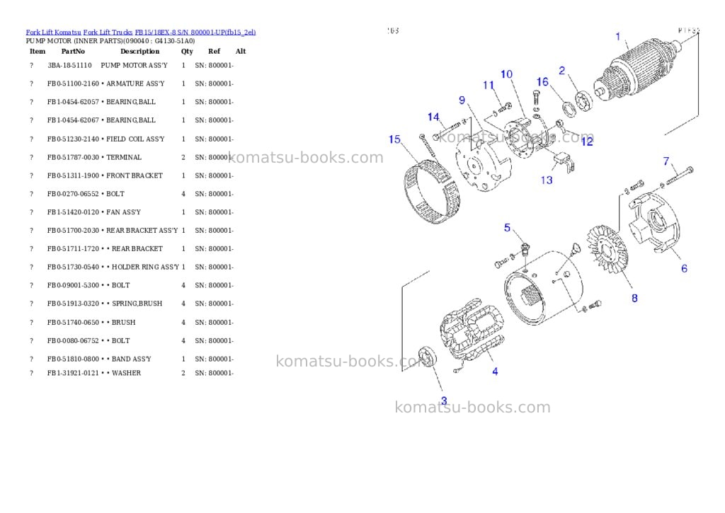 Komatsu fb15/18ex-8 s/n 800001-up Parts catalog cover Page 9