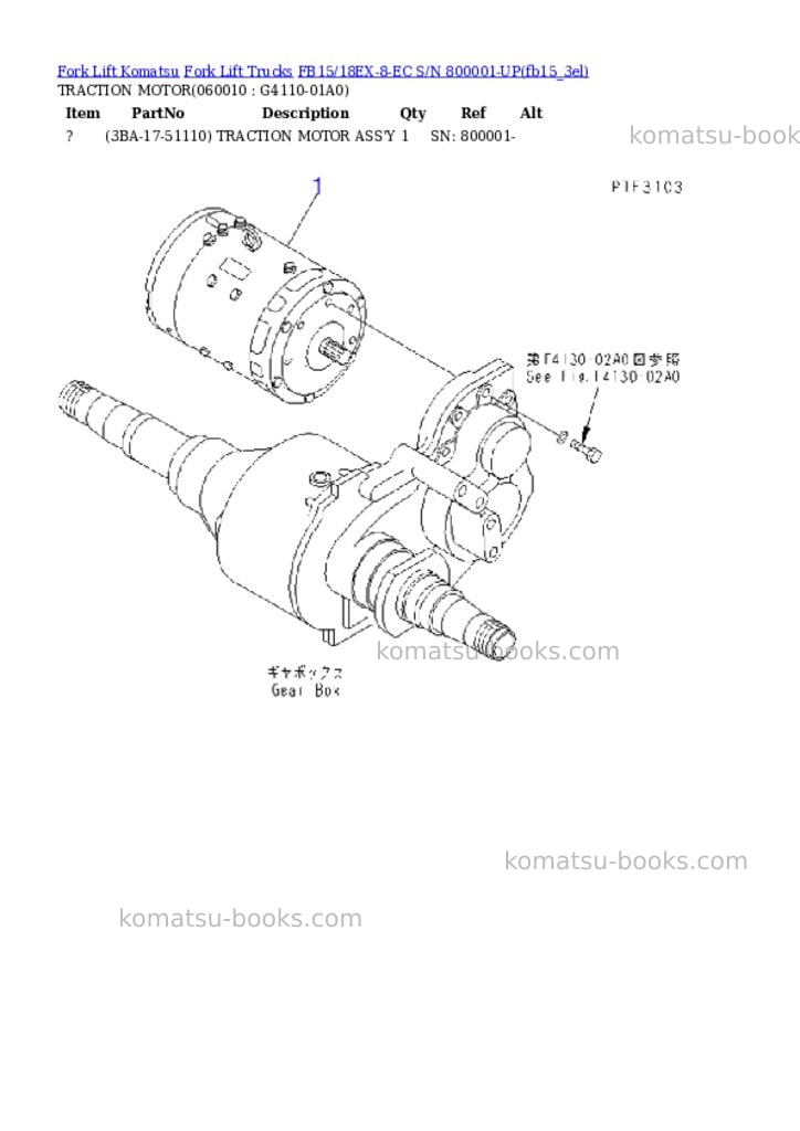 Komatsu fb15/18ex-8-ec s/n 800001-up Parts catalog cover Page 2 Komatsu fb15/18ex-8-ec s/n 800001-up Parts catalog cover Page 2