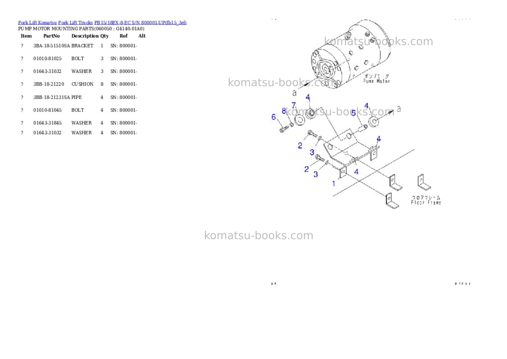 Komatsu fb15/18ex-8-ec s/n 800001-up Parts catalog cover Page 6 Komatsu fb15/18ex-8-ec s/n 800001-up Parts catalog cover Page 6