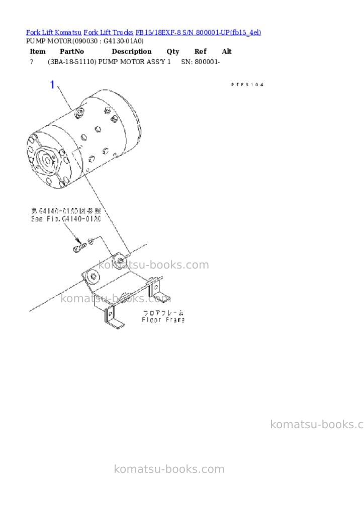 Komatsu fb15/18exf-8 s/n 800001-up Parts catalog cover Page 8 Komatsu fb15/18exf-8 s/n 800001-up Parts catalog cover Page 8