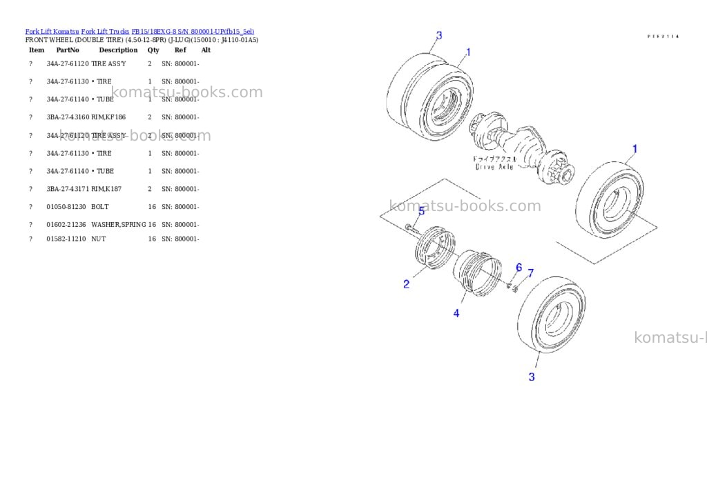 Komatsu fb15/18exg-8 s/n 800001-up Parts catalog cover Page 10 Komatsu fb15/18exg-8 s/n 800001-up Parts catalog cover Page 10