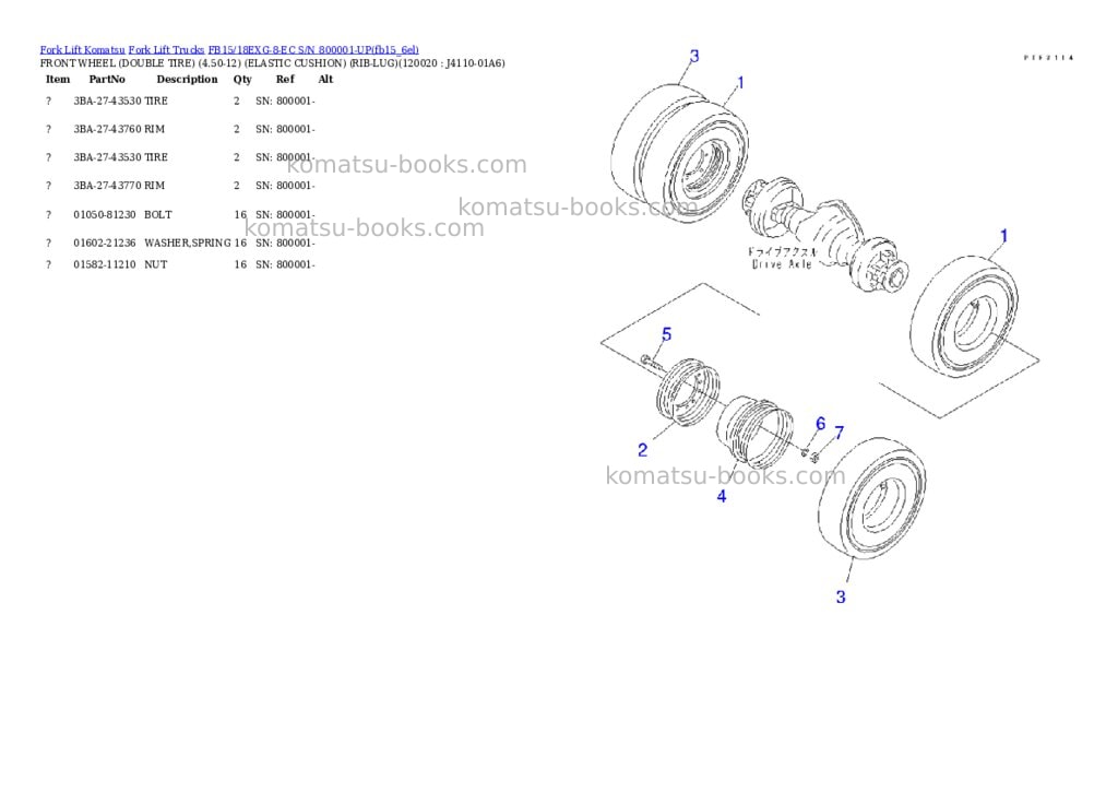 Komatsu fb15/18exg-8-ec s/n 800001-up Parts catalog cover Page 10 Komatsu fb15/18exg-8-ec s/n 800001-up Parts catalog cover Page 10