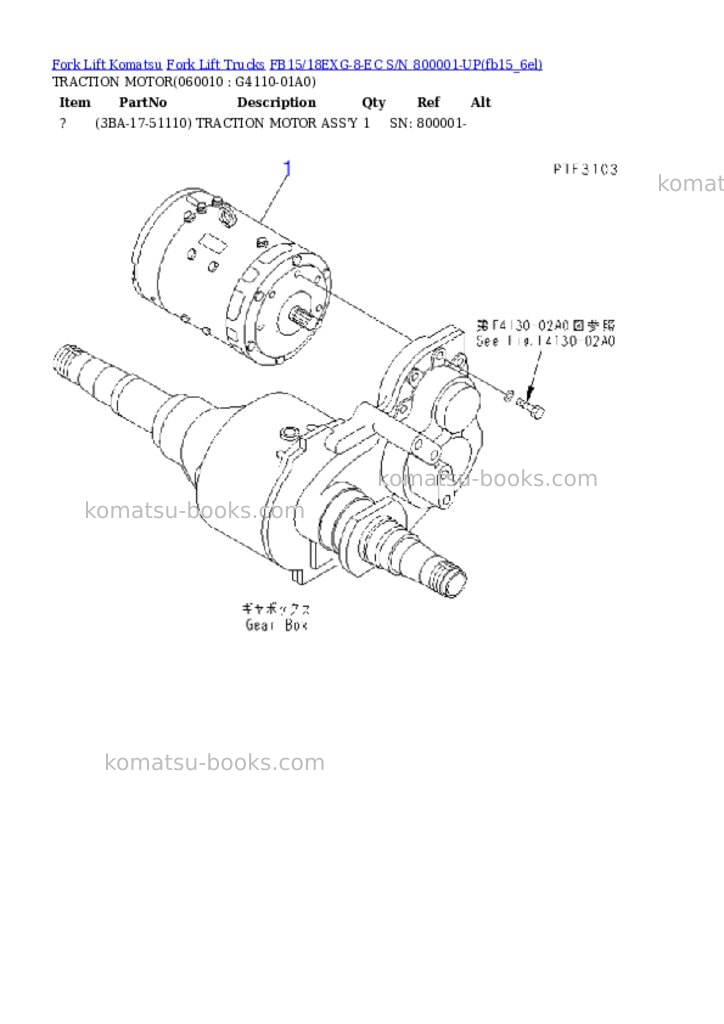 Komatsu fb15/18exg-8-ec s/n 800001-up Parts catalog cover Page 2 Komatsu fb15/18exg-8-ec s/n 800001-up Parts catalog cover Page 2