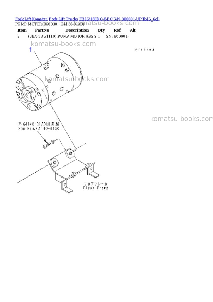 Komatsu fb15/18exg-8-ec s/n 800001-up Parts catalog cover Page 4 Komatsu fb15/18exg-8-ec s/n 800001-up Parts catalog cover Page 4