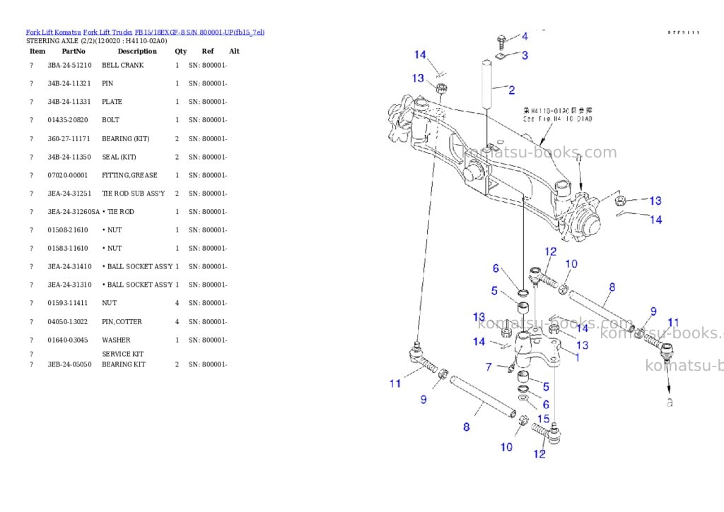 Komatsu fb15/18exgf-8 s/n 800001-up Parts catalog cover Page 9