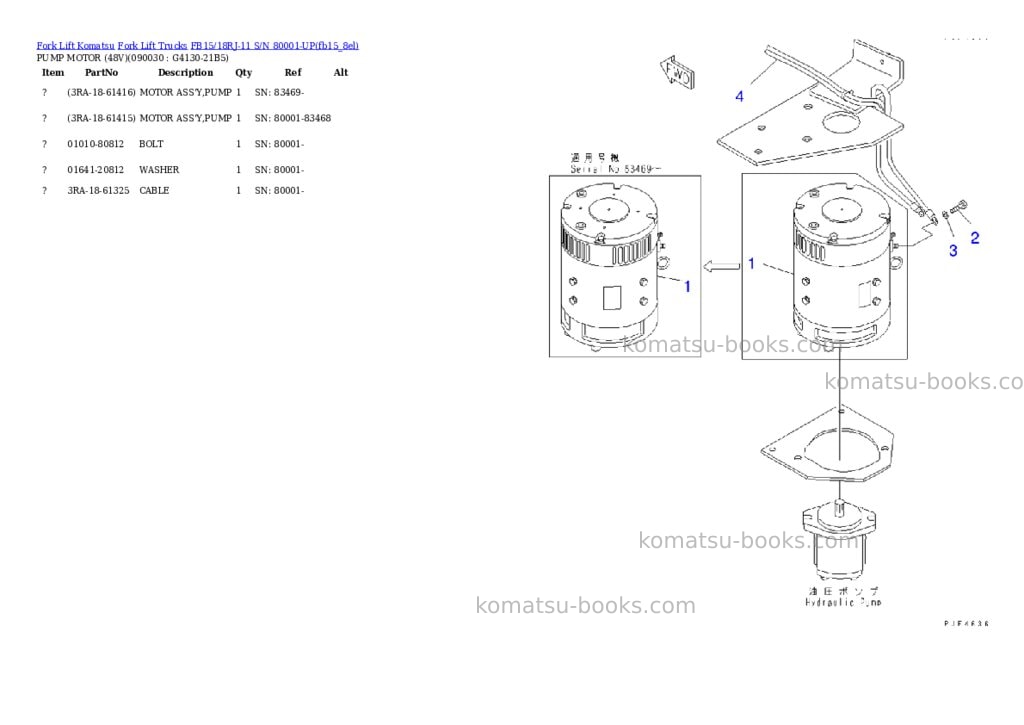 Komatsu fb15/18rj-11 s/n 80001-up Parts catalog cover Page 8 Komatsu fb15/18rj-11 s/n 80001-up Parts catalog cover Page 8