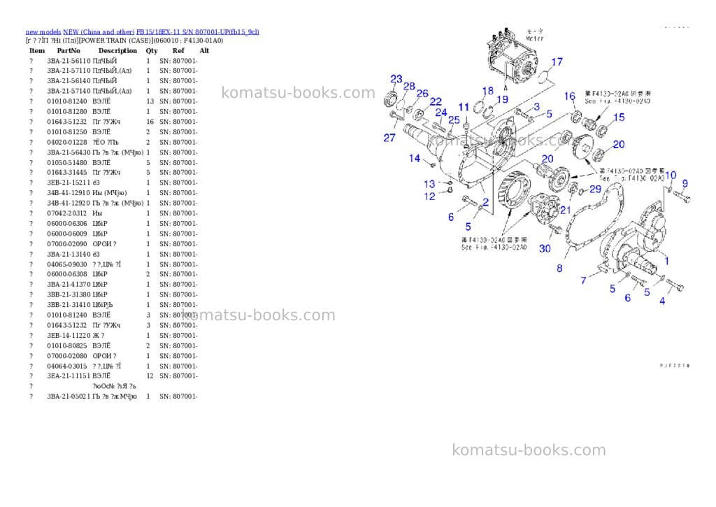 Komatsu fb15/18ex-11 s/n 807001-up Parts catalog cover Page 4