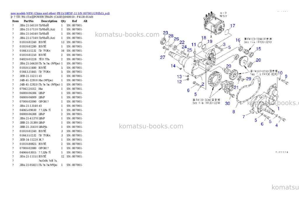 Komatsu fb15/18exf-11 s/n 807001-up Parts catalog cover Page 4 Komatsu fb15/18exf-11 s/n 807001-up Parts catalog cover Page 4