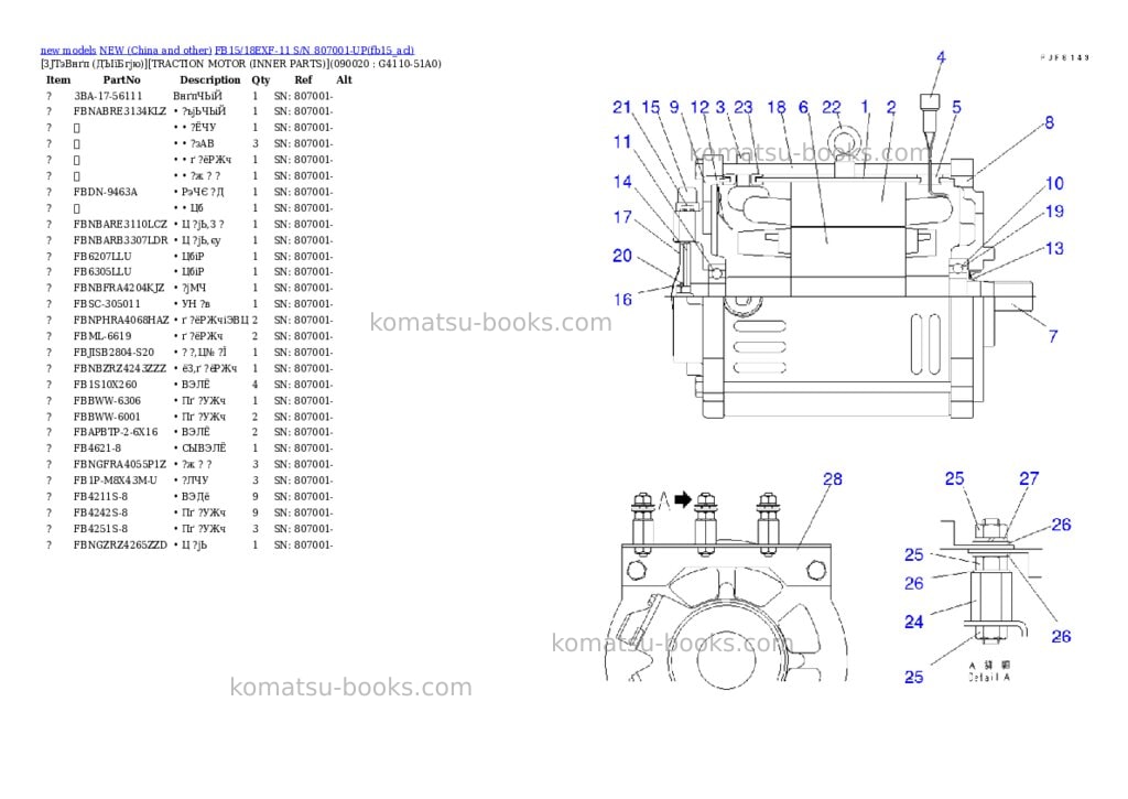Komatsu fb15/18exf-11 s/n 807001-up Parts catalog cover Page 7 Komatsu fb15/18exf-11 s/n 807001-up Parts catalog cover Page 7