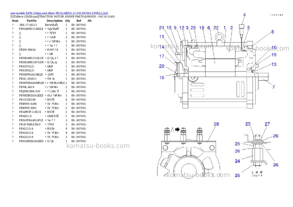 Komatsu fb15/18exg-11 s/n 807001-up Parts catalog cover Page 4